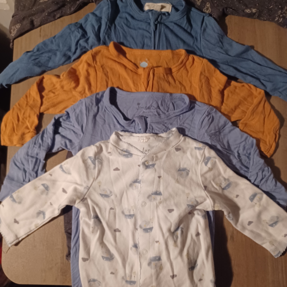 Kids Sleep Sack Pajama Set - Blue, Orange, Light Blue, White - Unbranded